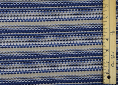 Blue Beige Striped Sweater Knit