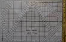 Load image into Gallery viewer, Crosscut 4 Patch Technique Ruler and Square in a Square Technique Ruler both with instructions and patterns plus square in a square book with instructions and patterns by Jodi Barrows.
