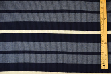 Navy stripe sweater knit