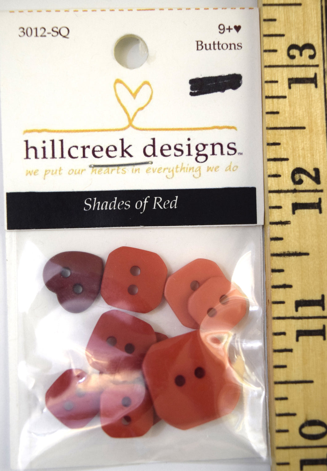Hillcreek Designs Shades of Red Buttons